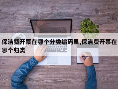 保洁费开票在哪个分类编码里,保洁费开票在哪个归类